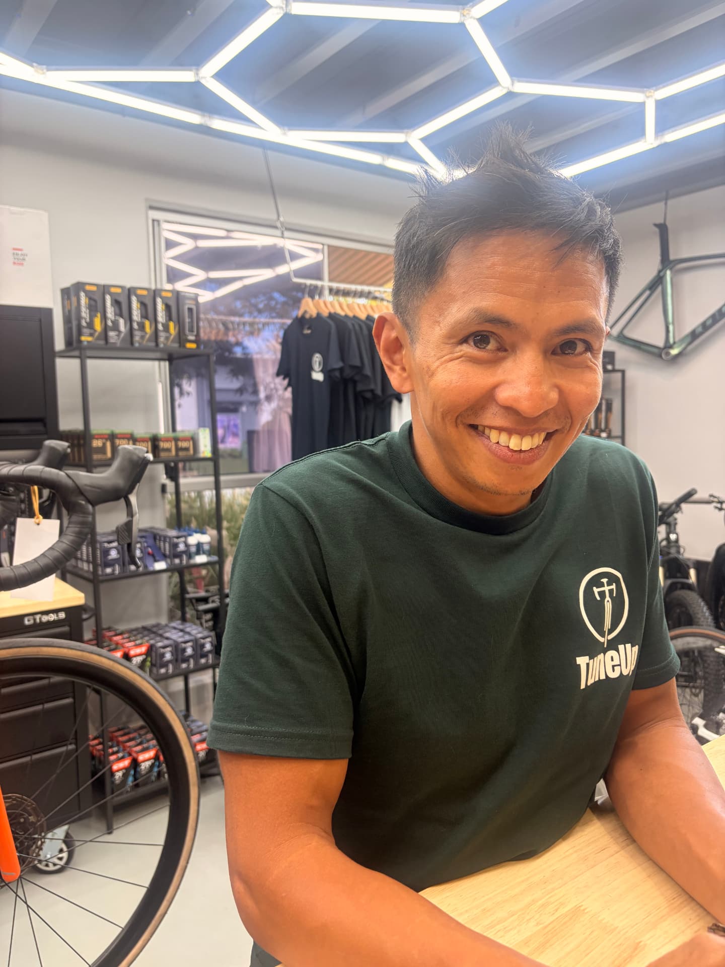 Marvin, Cytech certified bicycle mechanic and owner of TuneUp Cycles in Noosaville